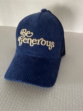 Be Generous Proverbs 11:25 navy Blue corduroy Mesh Snapback Hat Cap Adjustable